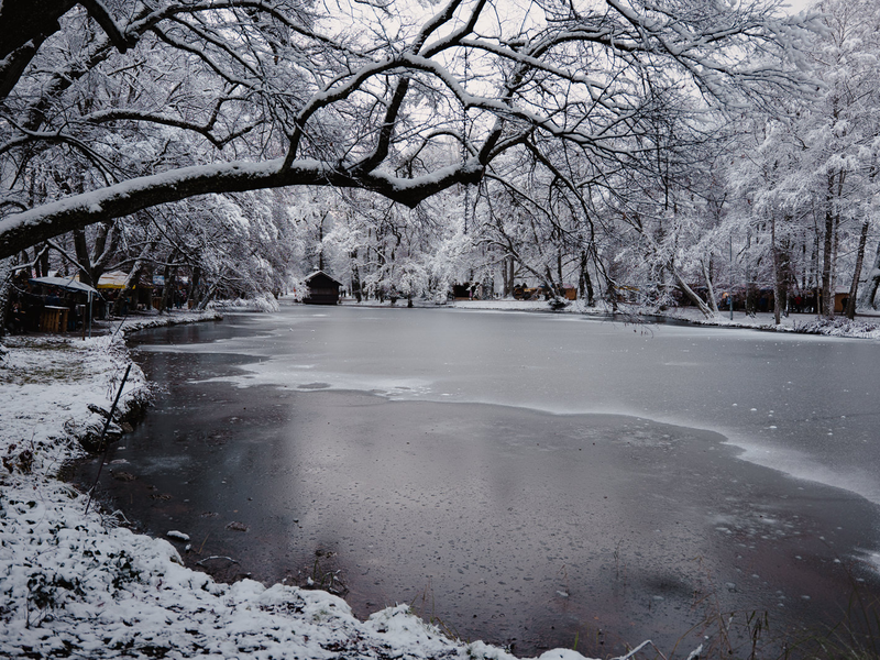 Kurpark Bad Aibling im Winter