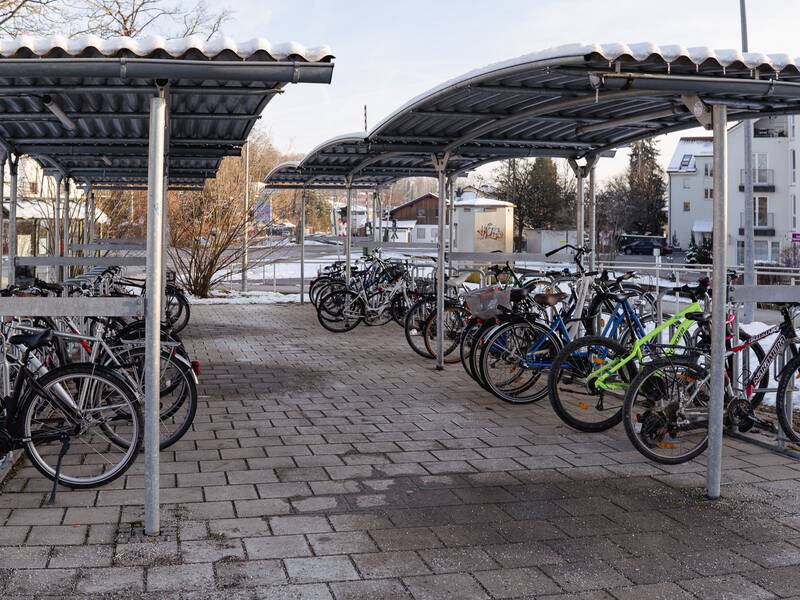 Bahnhof Haltestelle Kurpark Bad Aibling Fahrradstellplätze