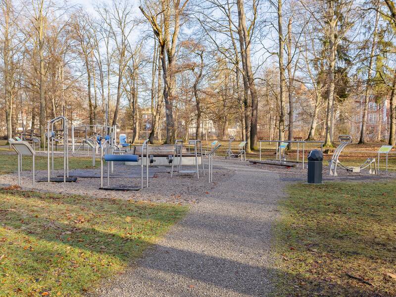 Outdoor Fitness, Fitnessgeräte im Kurpark Bad Aibling